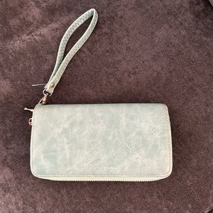 Turquoise clutch/wallet